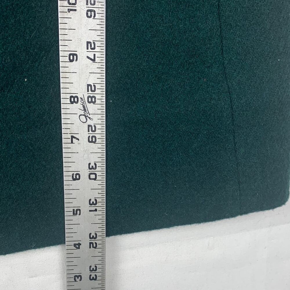 J crew size 6 small cocoon wool dark green Wool Blend Coat peacoat jacket - Picture 9 of 13